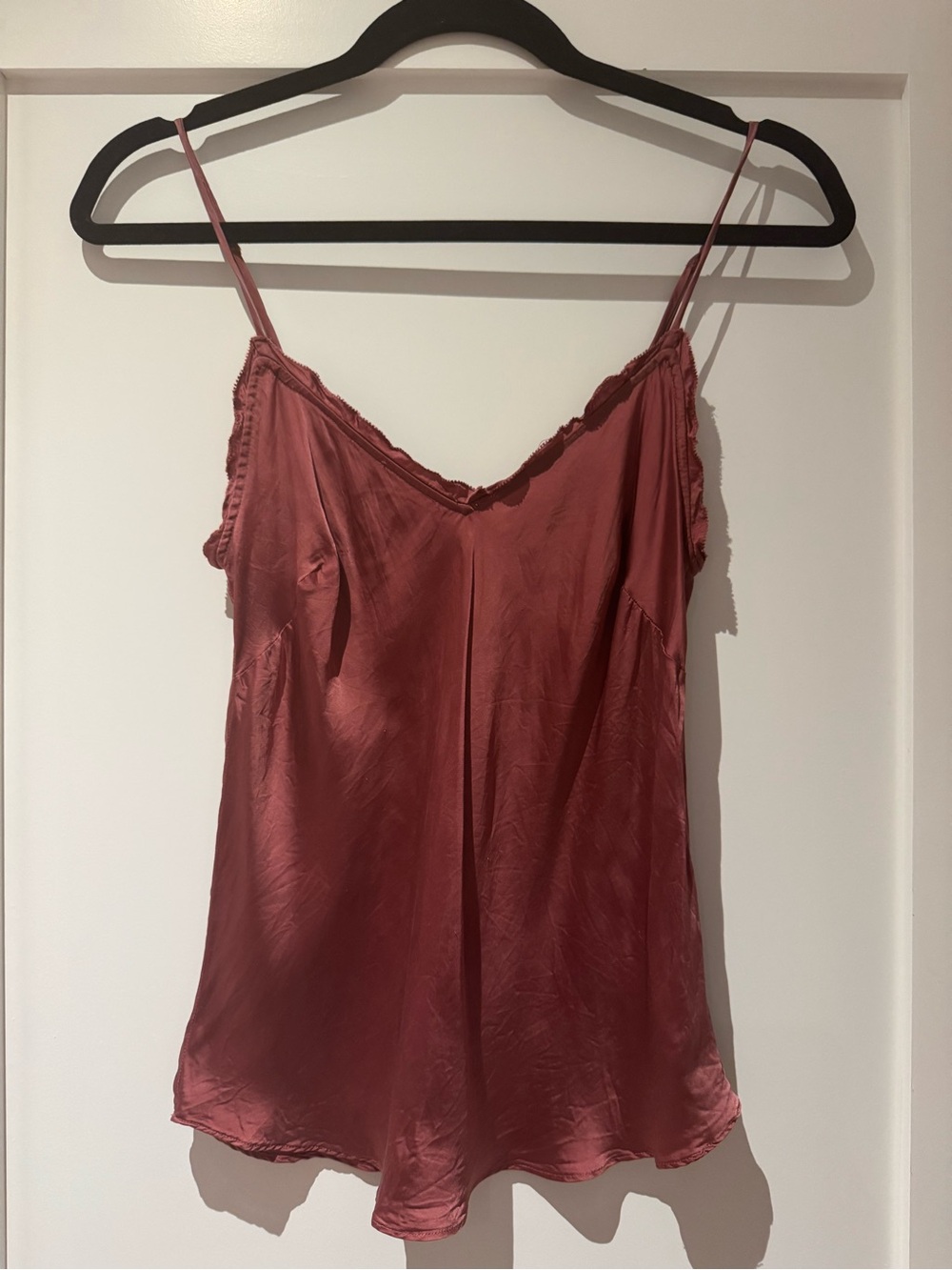 Wilfred Mauve Rose ruffle satin camisole